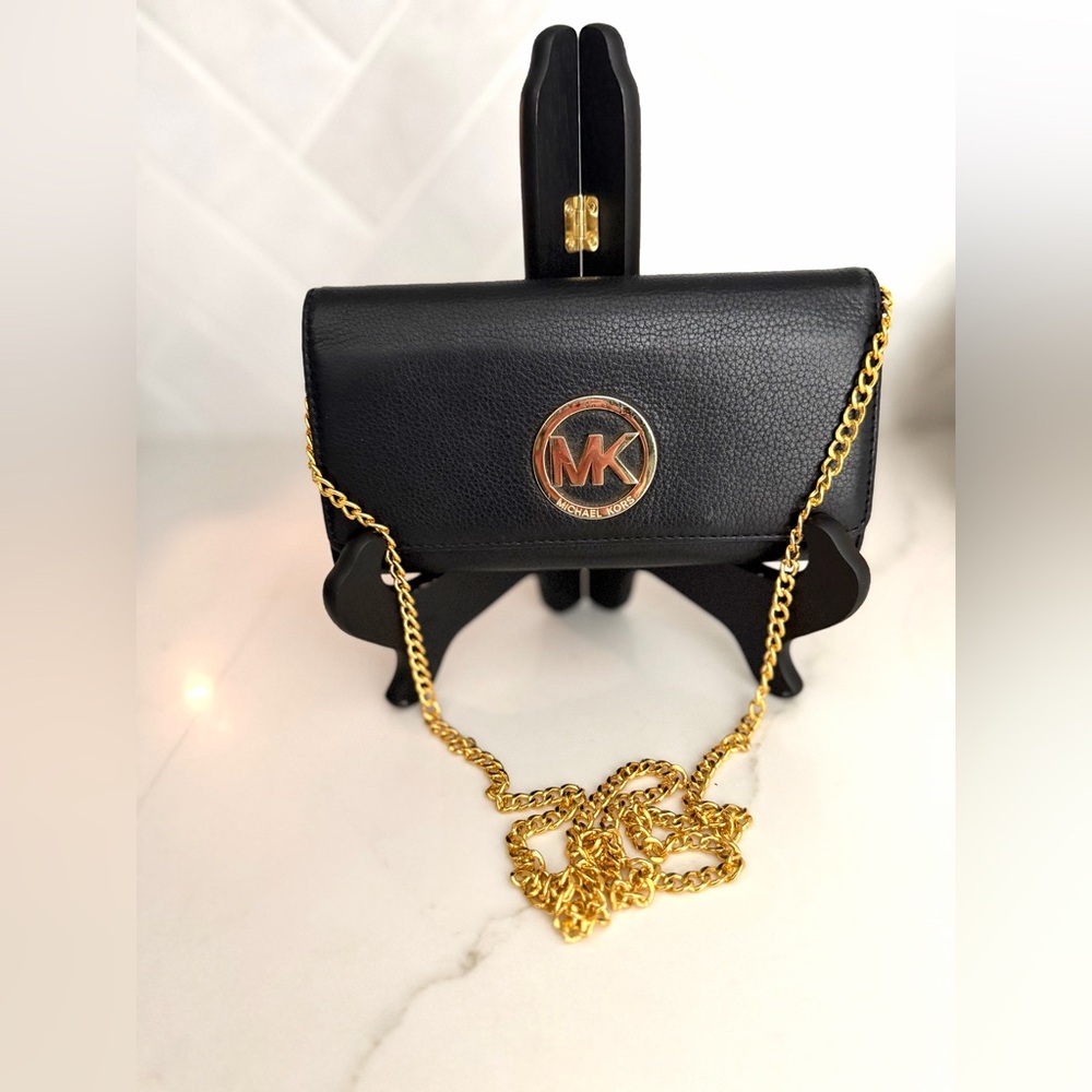 Michael Kors Black Long Black Wallet